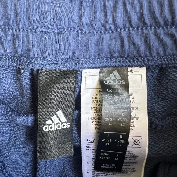 Adidas Blue Sweatpants with Tapered Fit and Side Stripes - Picture 3 of 6